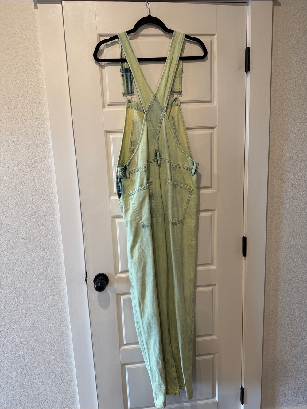 We The Free Light Green Denim Overalls - Picture 4 of 5